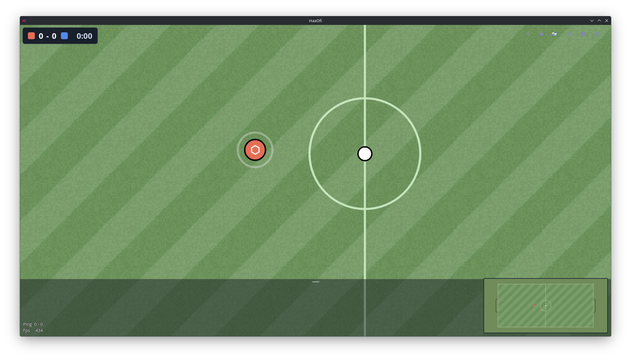 Partido con minimapa y marcador
